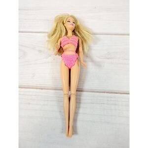 Mattel Blond Barbie Doll 1999 Body 1998 Head W/ Pink Bikini Swimsuit